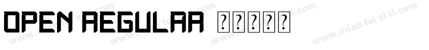 open regular字体转换